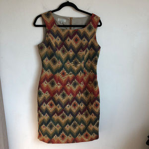 ARTIS Sleeveless Geometric Jacquard Dress 38/8